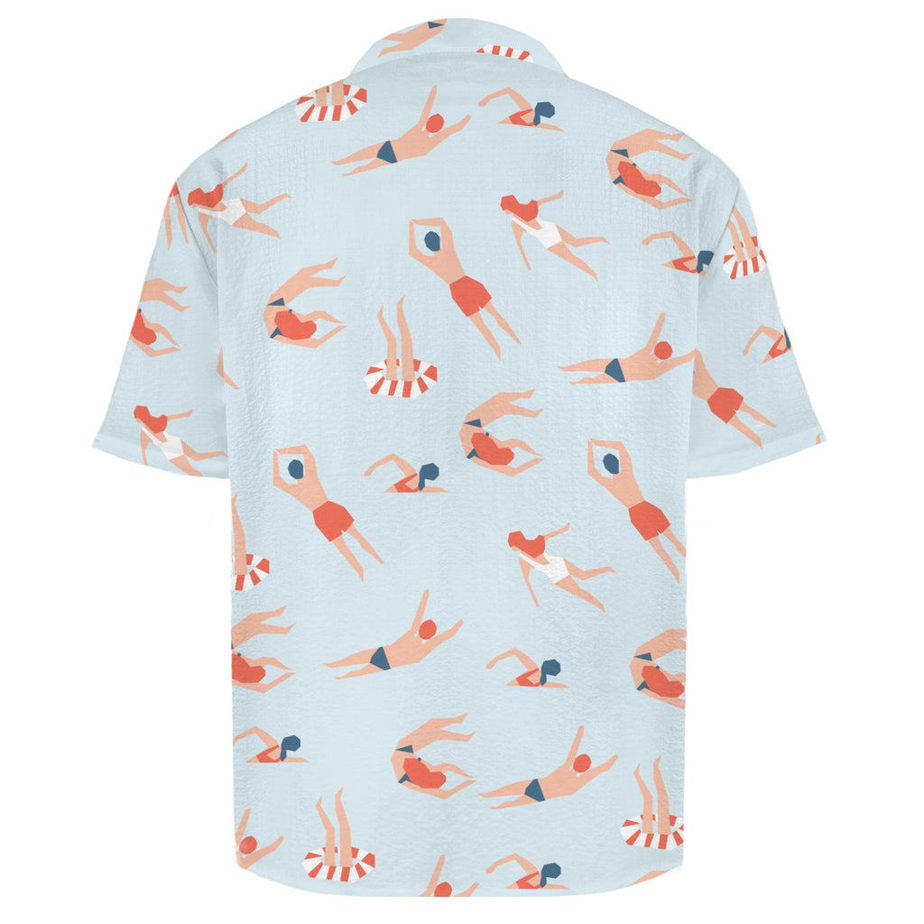 Summer Swim Men's Crinkle Hawaiian Shirt