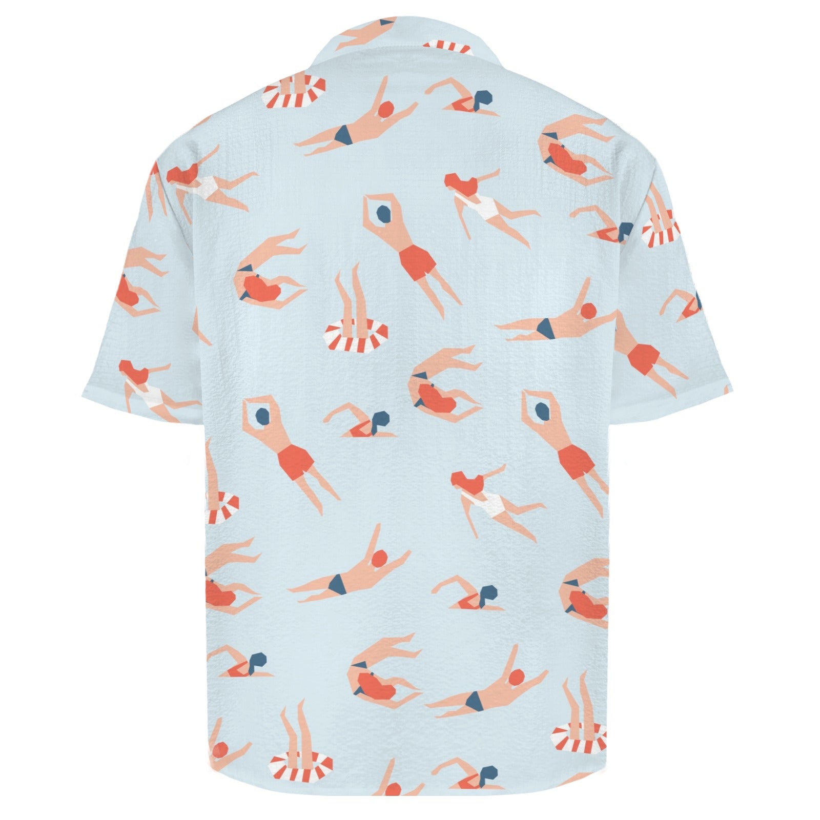 Summer Swim Men's Crinkle Hawaiian Shirt