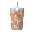 Faded Floral Small Stainless Steel Travel Mug Cup 12oz/350ml