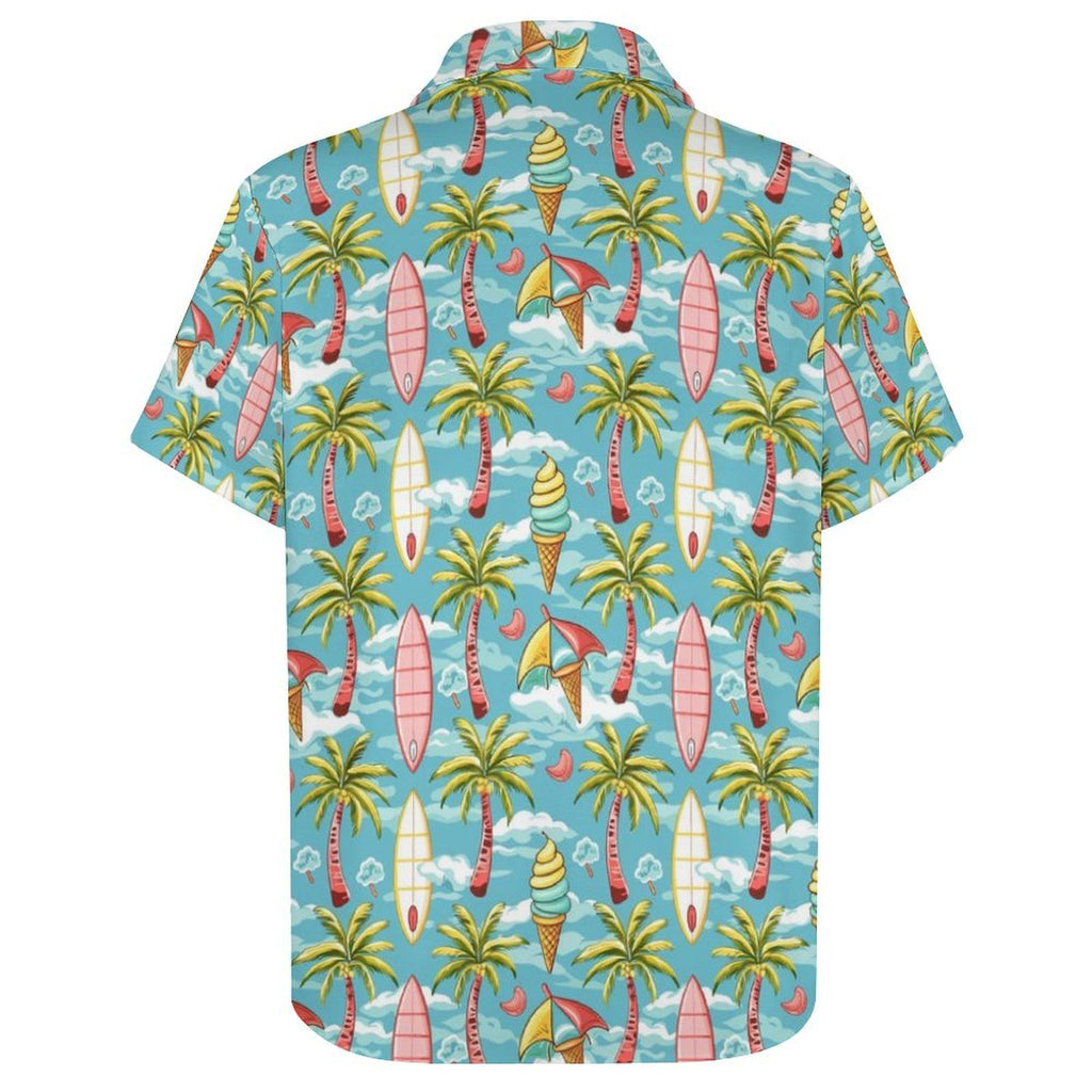 Summer Surf Women's Short-Sleeve Button Up Shirt Women's Short-Sleeve Button Up Shirt Printed Offshore Surf