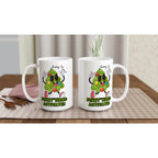 Christmas Feast Mode Activated - White 15oz Ceramic Mug Christmas 15oz Mug Christmas Globally Fulfilled