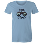 Bird Nerd - Womens T-shirt Carolina Blue Womens T-shirt animal Printed In Australia