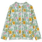 Tropical Flowers And Leaves Women's Full-Zip Hoodie