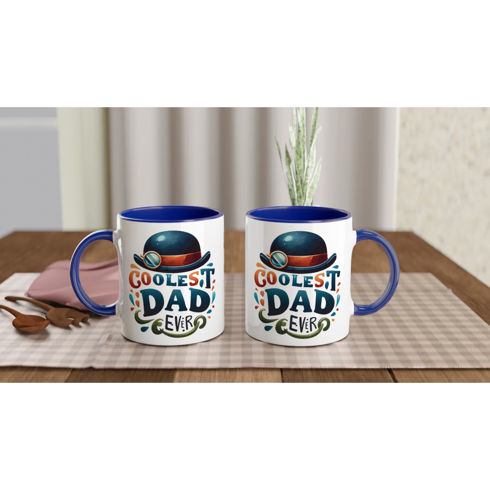 Personalise - Coolest Dad Ever - 11oz Ceramic Mug Personalised 11oz Mug customise Dad Globally Fulfilled personalise