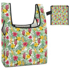 Tropical Flowers On White Foldable Shopping Bag