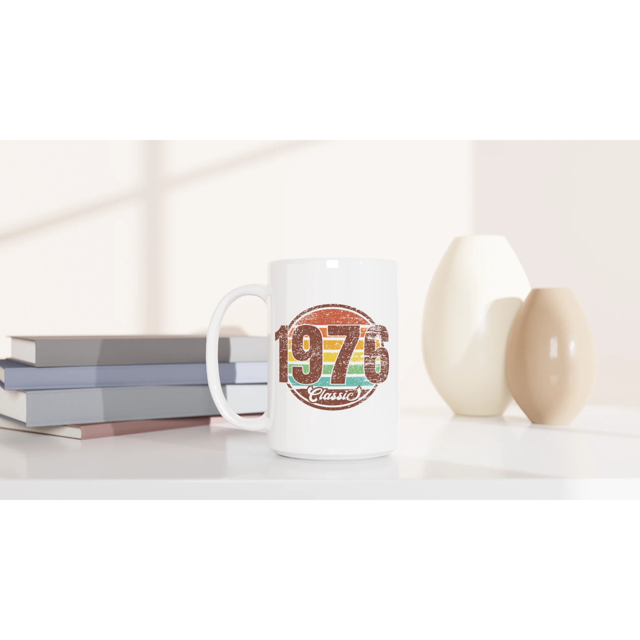 Personalised - 1976 Classic - White 15oz Ceramic Mug Personalised 15oz Mug Globally Fulfilled