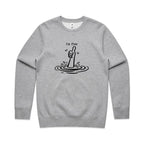 I'm Fine Drowning Thumbs Up AS Colour Stencil Crew Sweatshirt