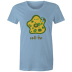 Cell-fie, Selfie Cell - Womens T-shirt Carolina Blue Womens T-shirt Printed In Australia Science