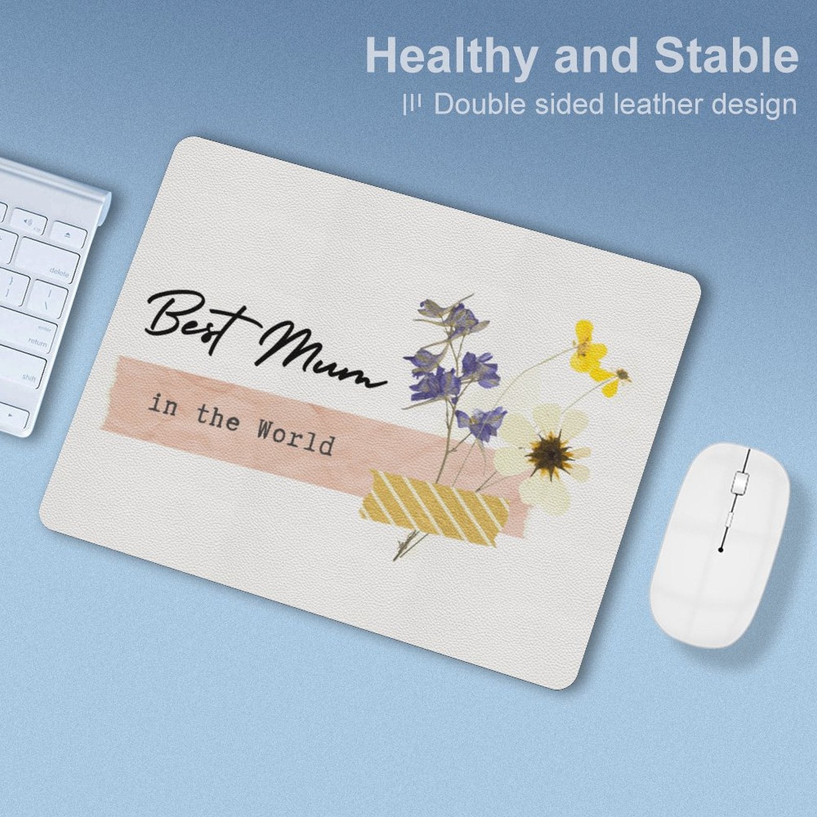 Best Mum In The World - Leather Mouse Pad Leather Mouse Pad Mum Printed Offshore