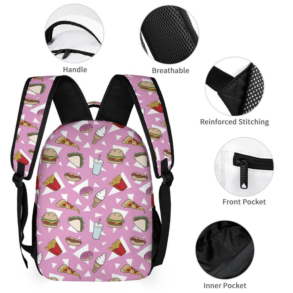 Fast Food Backpack, Lunch Bag & Pencil Case Set