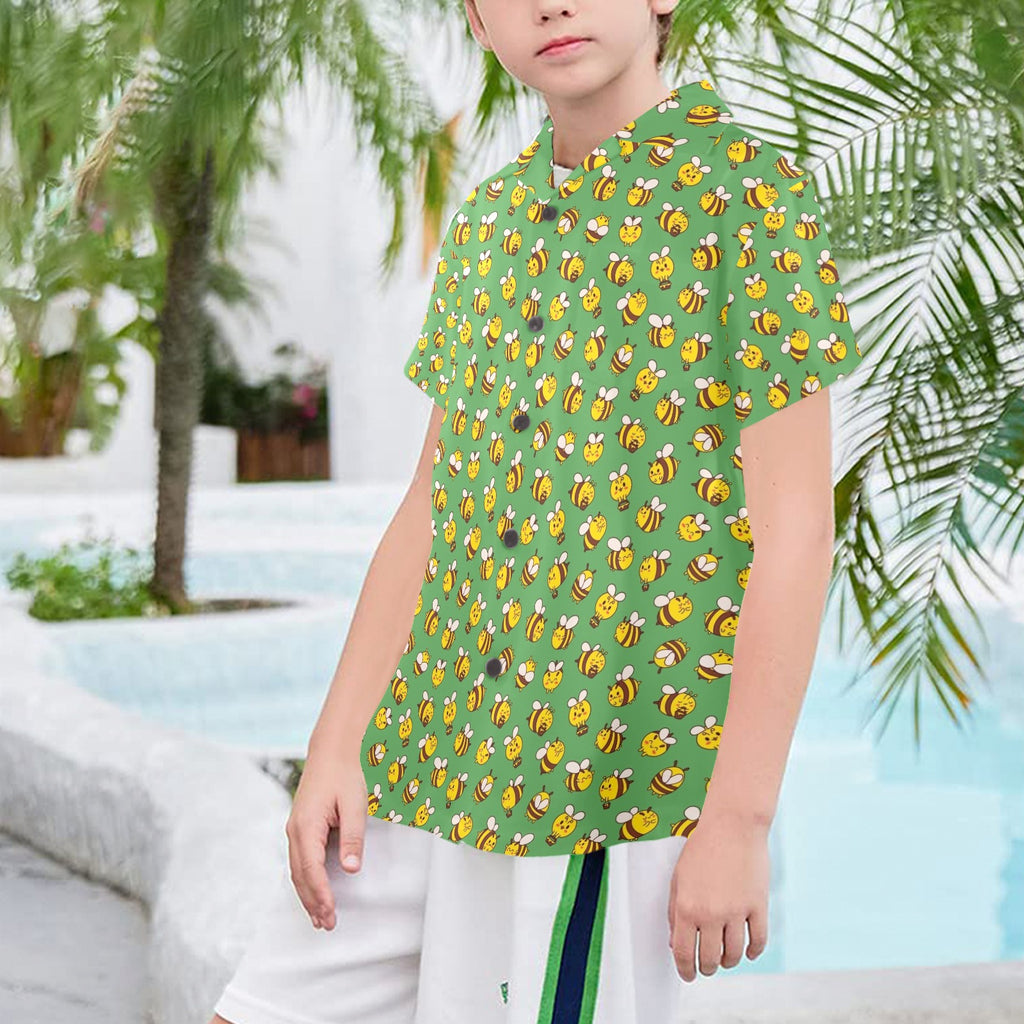 Busy Bees Senior Kids Hawaiian Shirt