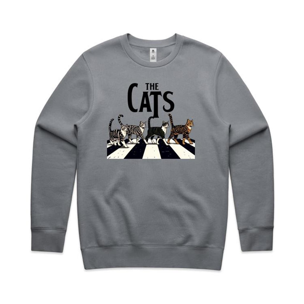 The Cats - AS Colour Stencil Crew Sweatshirt Gravel Sweatshirt animal Music Printed In Australia