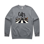 The Cats - AS Colour Stencil Crew Sweatshirt Gravel Sweatshirt animal Music Printed In Australia
