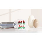 Christmas Gnome, Season's Greetings - White 11oz Ceramic Mug Christmas Mug Christmas Globally Fulfilled