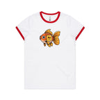 Gold Fish Periodic Table AS Colour Women's Ringer Tee