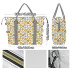 Retro Boho Flower Duffle Bag-Simple (Model 1715) Duffle Bag-Simple (1715)