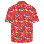 Comic Book Red Men's Crinkle Hawaiian Shirt