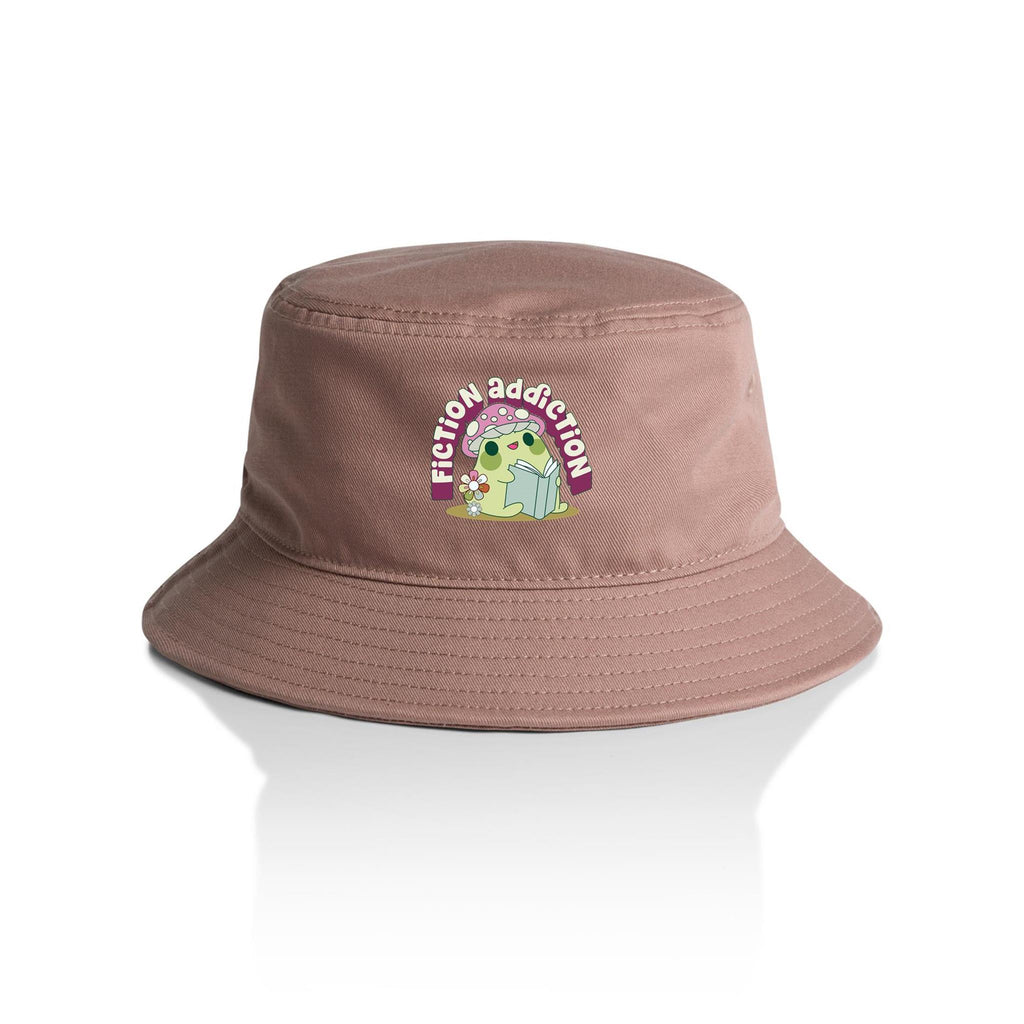 Fiction Addiction - AS Colour Bucket Hat Hazy Pink One Size As Colour Bucket Hat Printed In Australia Reading