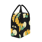 Yellow Flowers And Dots - Zipper Lunch Bag Zipper Lunch Bag Printed Offshore