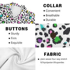 Animal Print In Colour Men's Short Sleeve Hawaiian Shirt Men's Hawaiian Shirt (New) animal Printed Offshore