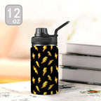 Lightning Bolts - Kids Water Bottle with Chug Lid (12 oz) Kids Water Bottle with Chug Lid comic Printed Offshore