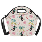Toucans In Pink Neoprene Lunch Bag/Large (Model 1669) Neoprene Lunch Bag animal Printed Offshore