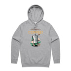 But First, Coffee - Mens Hoodie Grey Marle Mens Hoodie Coffee Printed In Australia