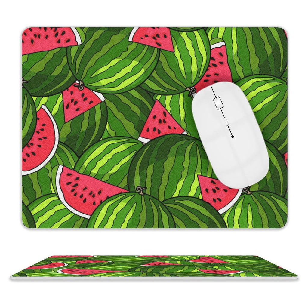 Watermelons Leather Mouse Pad white One size Leather Mouse Pad Food Printed Offshore