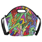 Bright Abstract - Neoprene Lunch Bag Neoprene Lunch Bag Printed Offshore