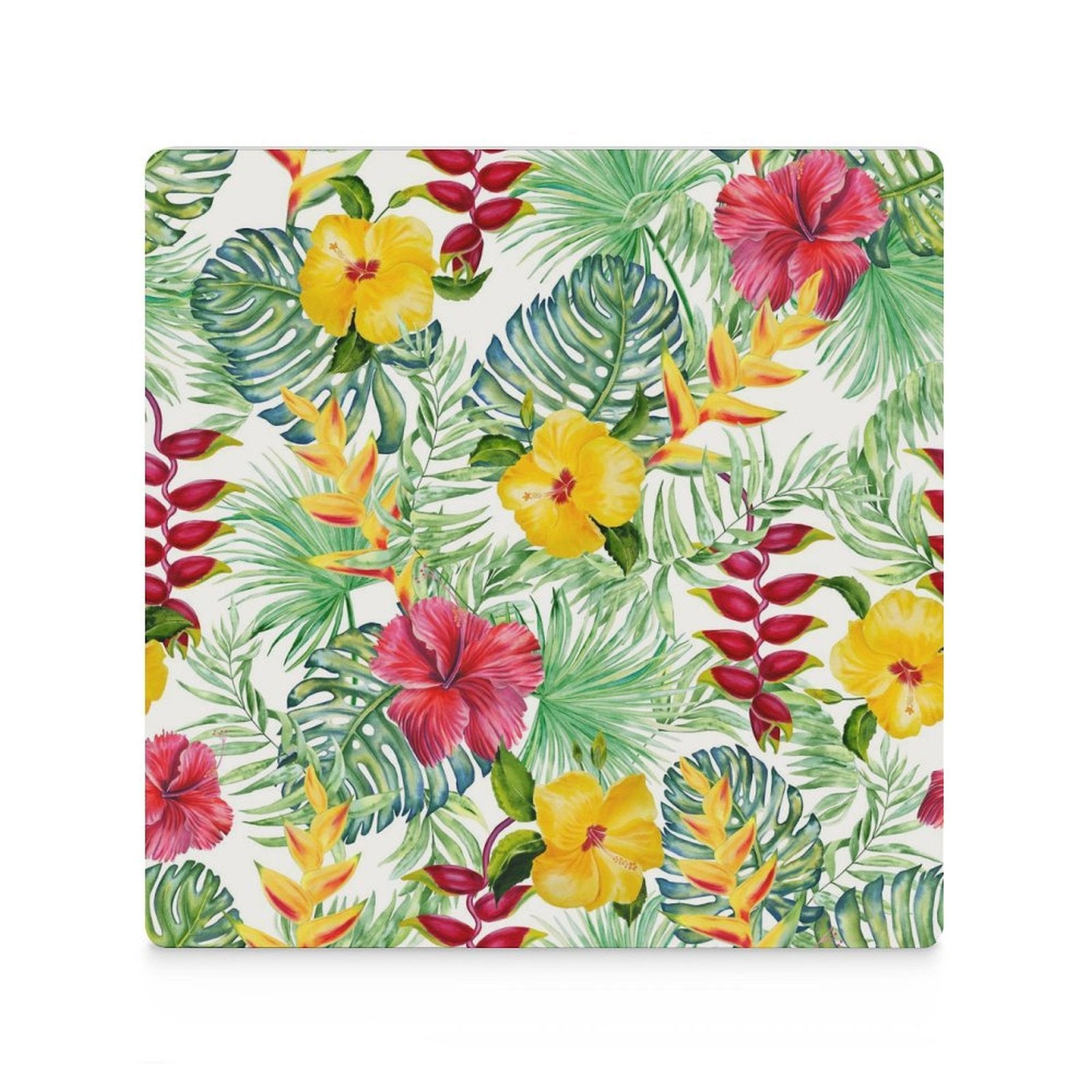 Tropical Flowers Ceramic Coasters (Square) Ceramic Coasters Plants Printed Offshore