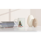 All Booked For Christmas White 10oz Porcelain Slim Mug Porcelain Mug