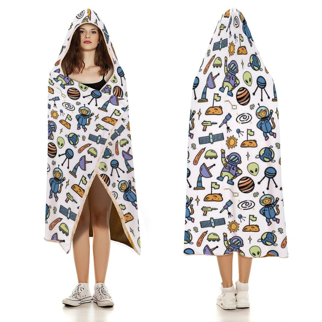 All About Space Kids Hooded Blanket 100cm x 130cm