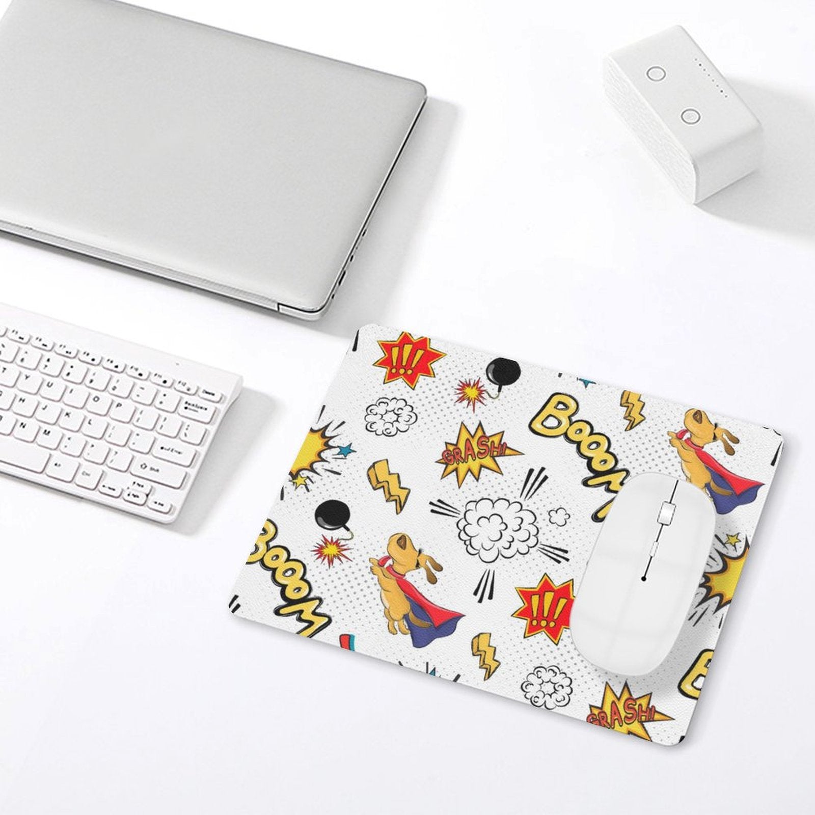 Super Dog - Leather Mouse Pad Leather Mouse Pad animal comic Printed Offshore