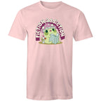 Fiction Addiction - Mens T-Shirt Pink Mens T-shirt Printed In Australia Reading