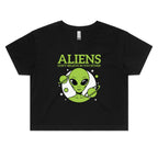 Aliens Don't Believe In You Either Women's AS Colour Crop Tee