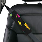 Fun Lightning Car Seat Belt Cover 7''x10'' (Pack of 2) Car Seat Belt Cover 7x10 (Pack of 2) comic Printed Offshore
