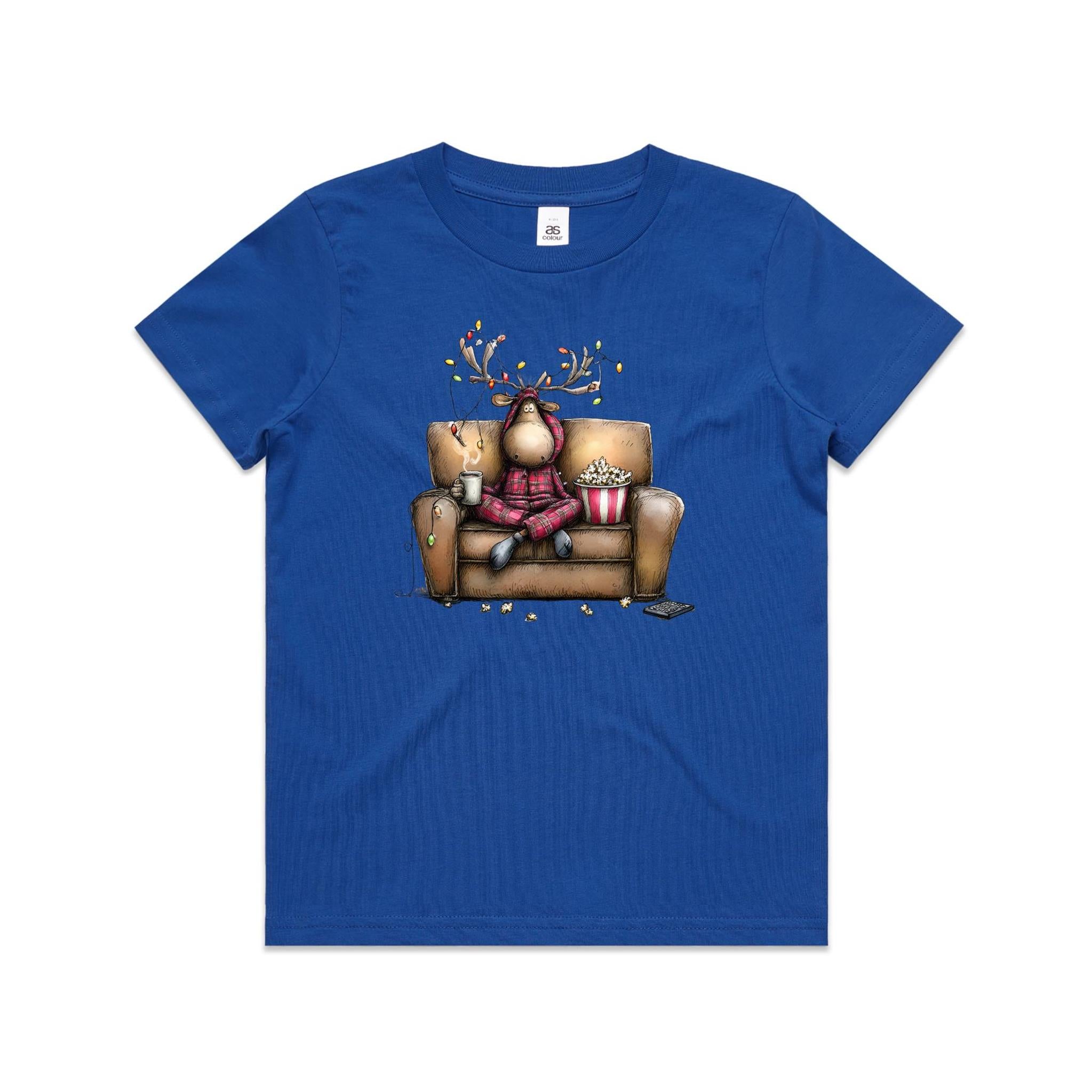 Reindeer, Christmas Movies Watching T-shirt - Kids T-shirt