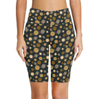 Planets Women's Bike Shorts With Side Pockets