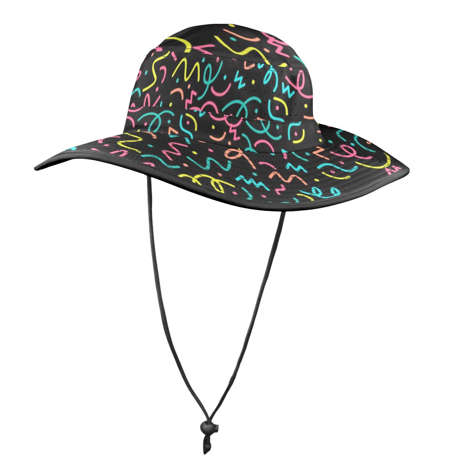 Squiggle Time Wide Brim Bucket Hat Wide Brim Bucket Hat Printed Offshore