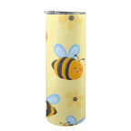 Bright Bees - 20oz Tall Skinny Tumbler with Lid and Straw