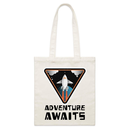 Adventure Awaits - Parcel Canvas Tote Bag Default Title Small Tote Bag Printed In Australia Space