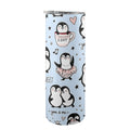 Penguin Love 20oz Tall Skinny Tumbler with Lid and Straw One Size 20oz Tall Skinny Tumbler with Lid and Straw Printed Offshore
