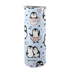 Penguin Love - 20oz Tall Skinny Tumbler with Lid and Straw
