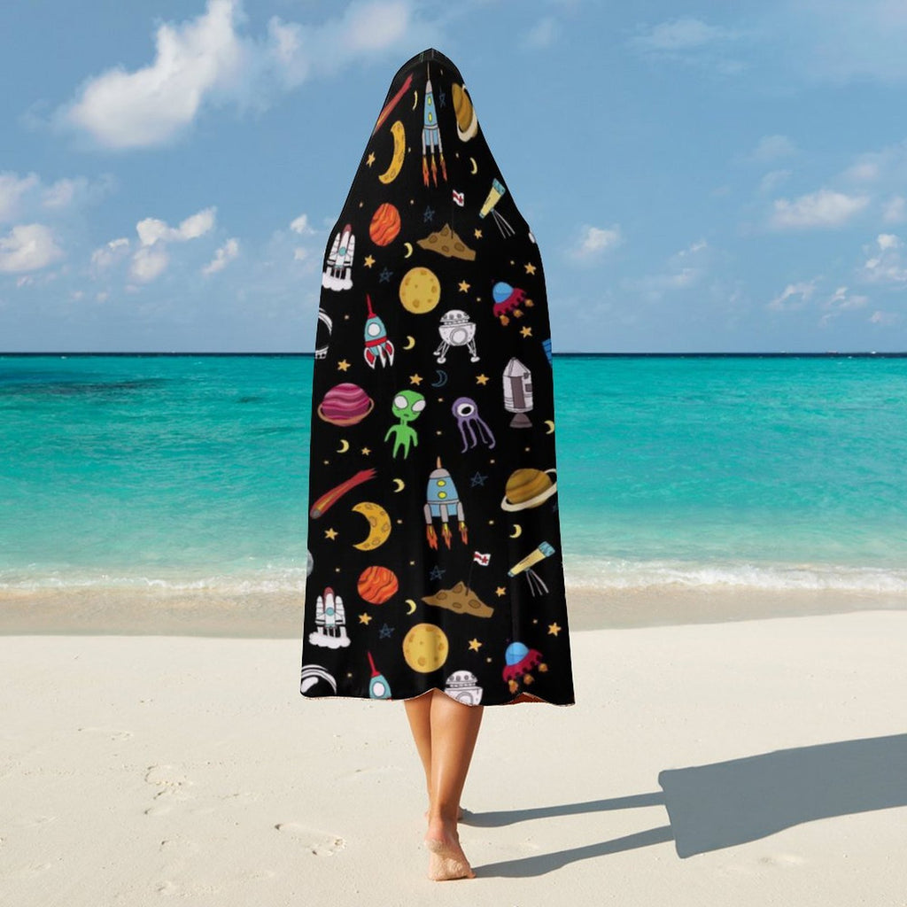 Fun Space Kids Hooded Blanket 100cm x 130cm