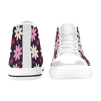 Pink Daisy - Kids' High Top Canvas Shoes Kids High Top Canvas Shoes Plants Printed Offshore