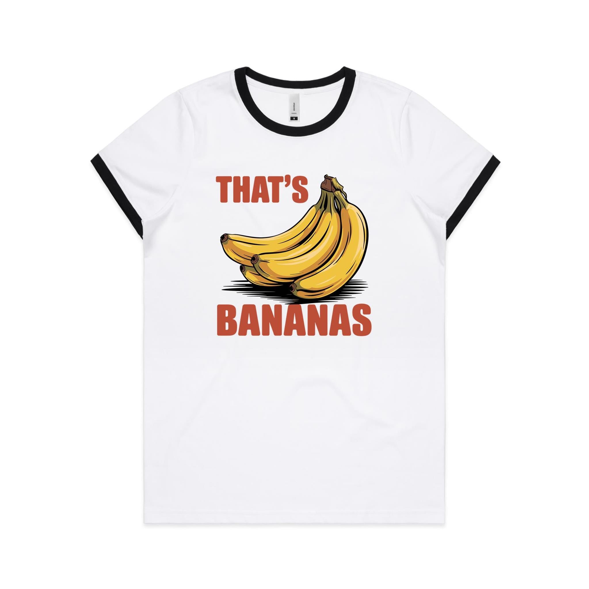 That's Bananas Women's AS Colour Ringer Tee