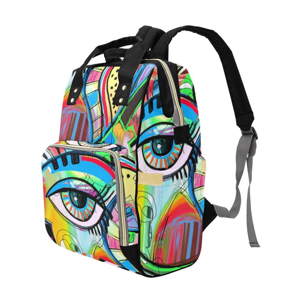 Graffiti Bird - Multi-Function Backpack, Nappy / Diaper Bag