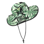 Jungle Leaves Wide Brim Bucket Hat Wide Brim Bucket Hat Plants Printed Offshore