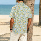 Delicate Frangipani Men's Crinkle Hawaiian Shirt