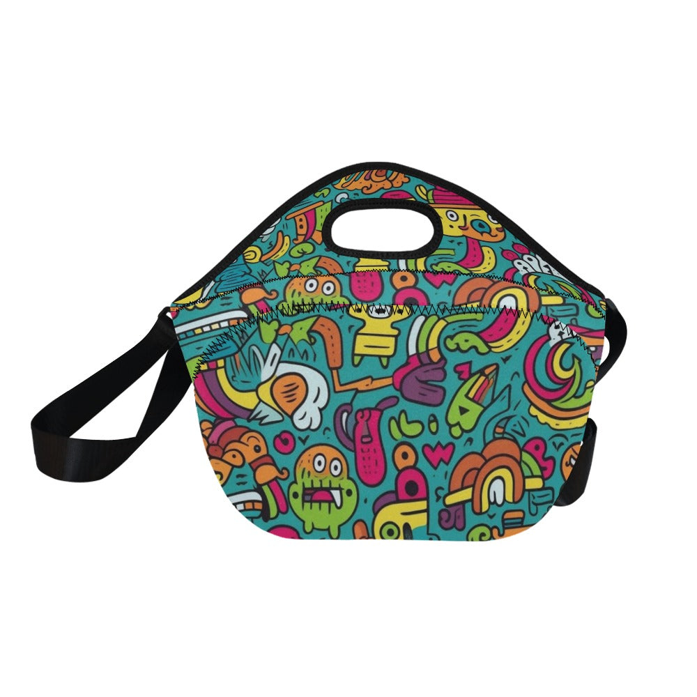 Crazy Characters - Neoprene Lunch Bag Neoprene Lunch Bag Printed Offshore